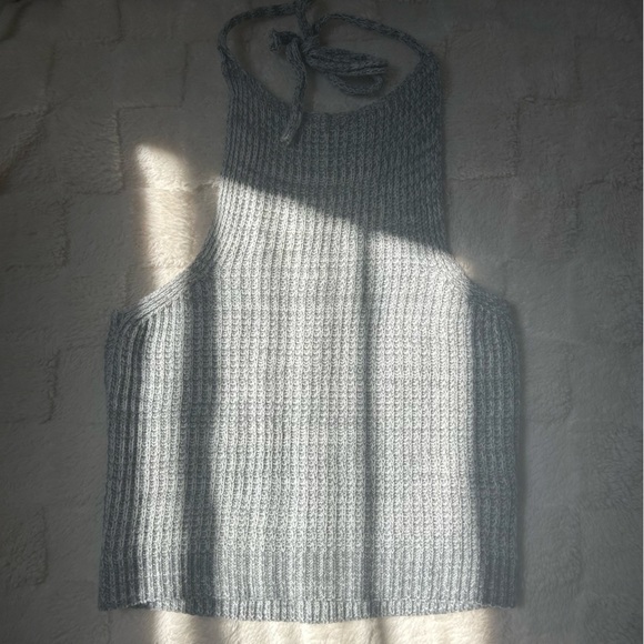 American Eagle “Don’t Ask Why” • Sweater Knit Halter Top - Picture 1 of 4